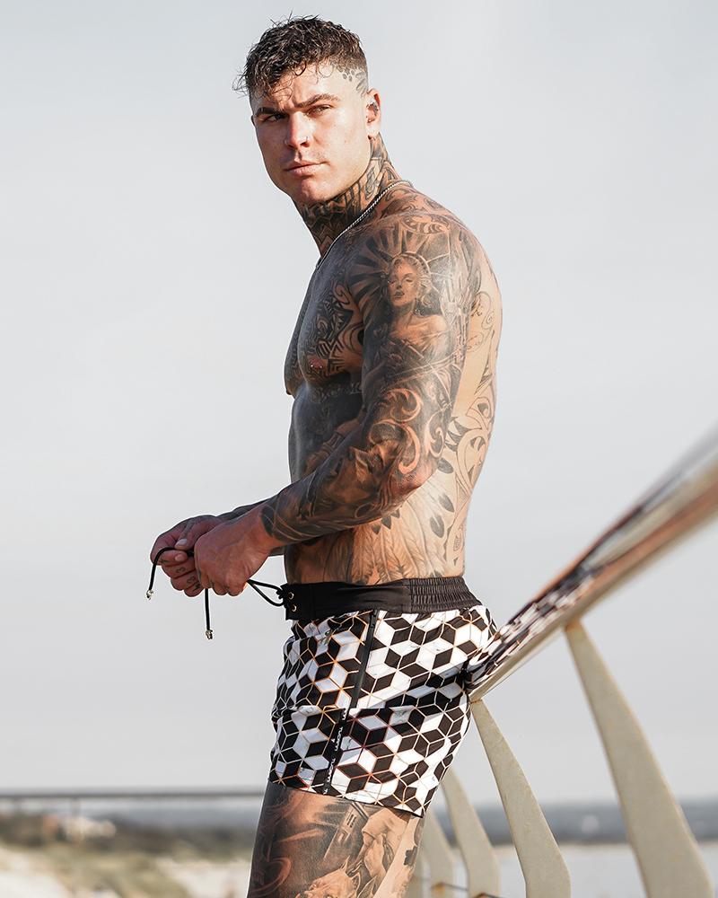 Golden Tiles Swim Trunks Shorts / Board shorts Tucann 