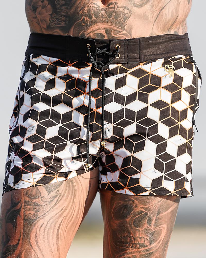 Golden Tiles Swim Trunks Shorts / Board shorts Tucann 