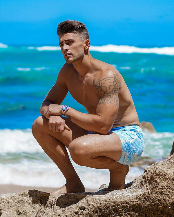 Make Waves Blue Swim Shorts Shorts / Board shorts Tucann 