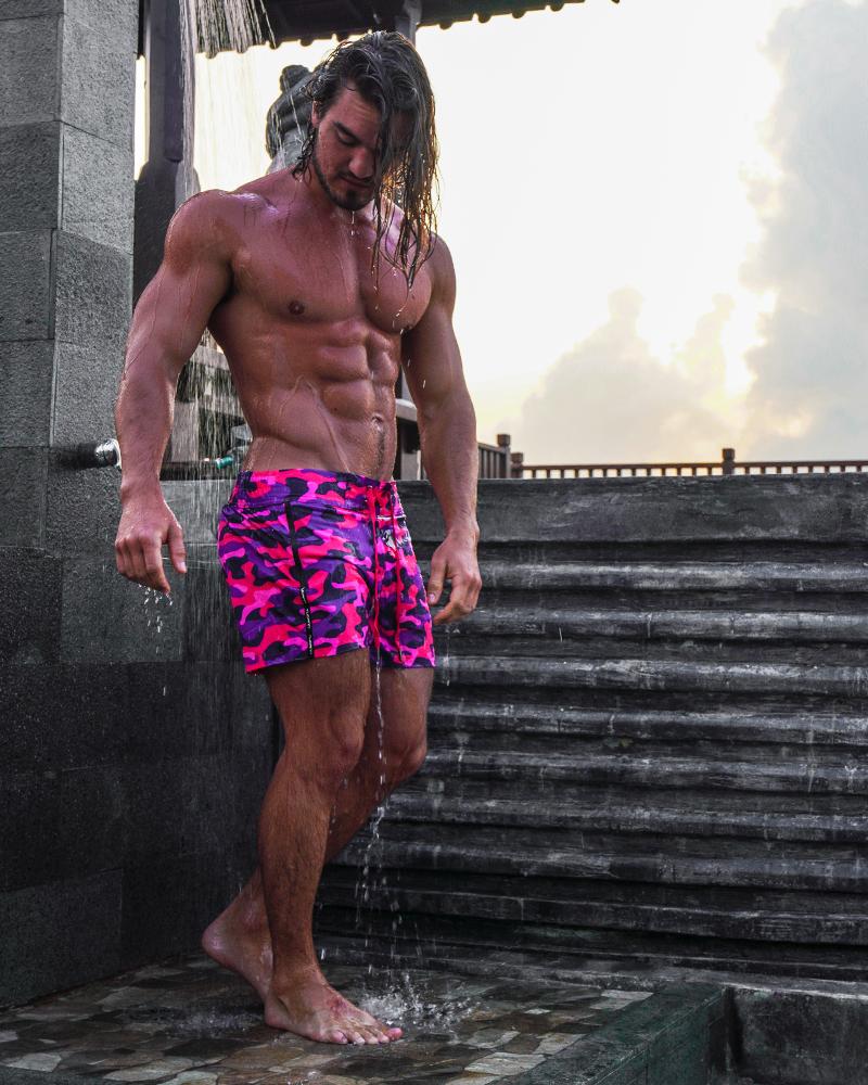 Pink Camo Swim Shorts Shorts / Board shorts Tucann 