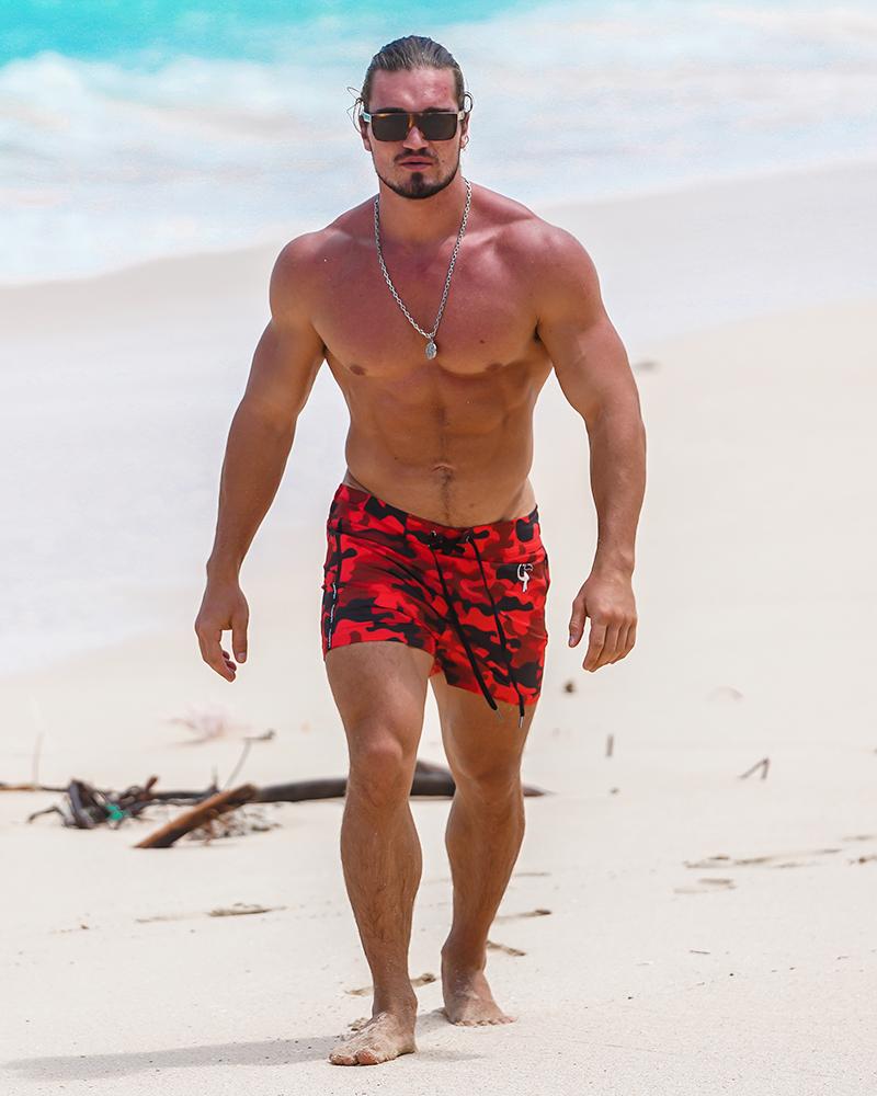 Mens red swim shorts outlet