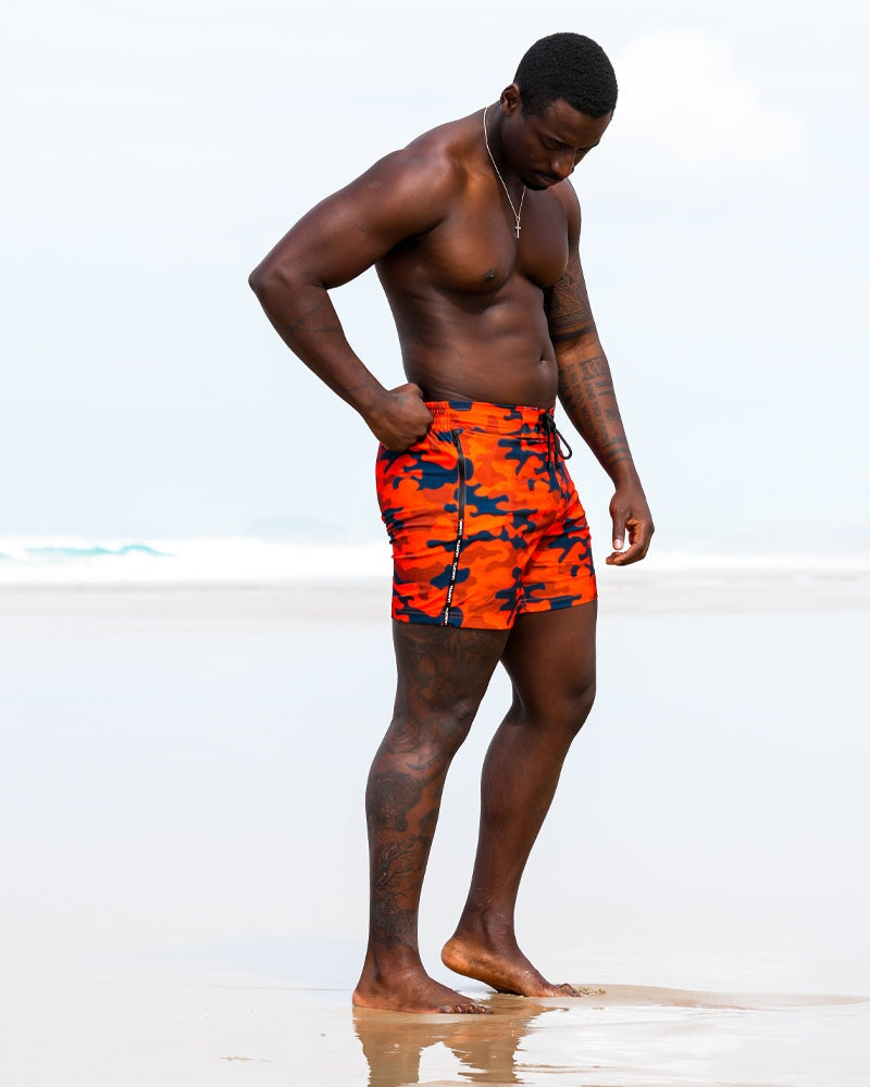 Red Camo Swim Trunks - 5" Shorts / Board shorts Tucann 