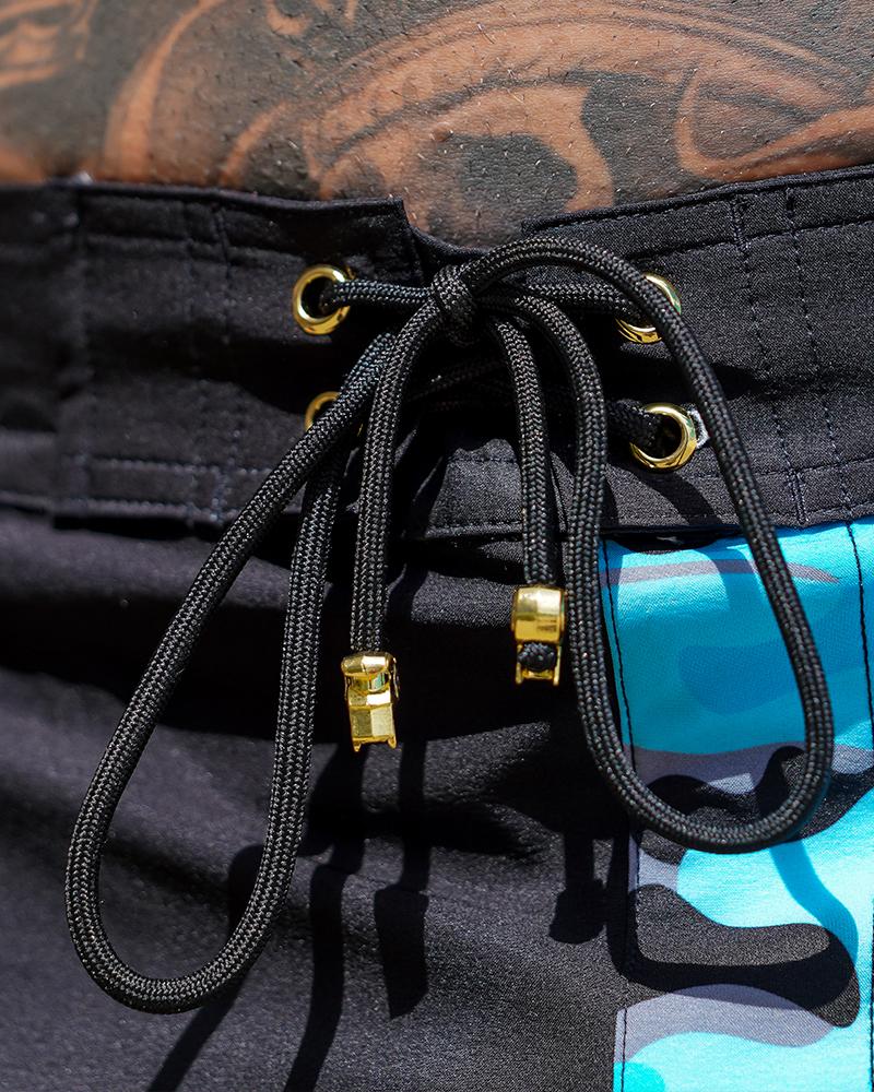 Split Camo Blue Swim Shorts Shorts / Board shorts Tucann 