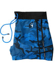 Striped Camo Blue Swim Shorts - Tucann America