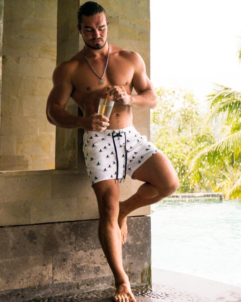Swim shorts on sale white
