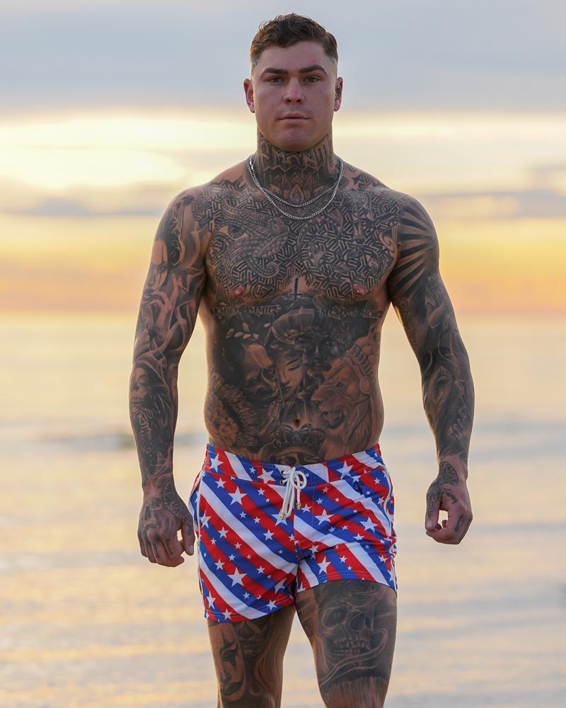 USA Series Swim Trunk - Stars and Stripes Shorts / Board shorts Tucann 