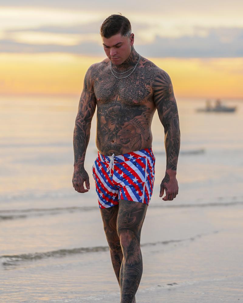USA Series Swim Trunk - Stars and Stripes Shorts / Board shorts Tucann 