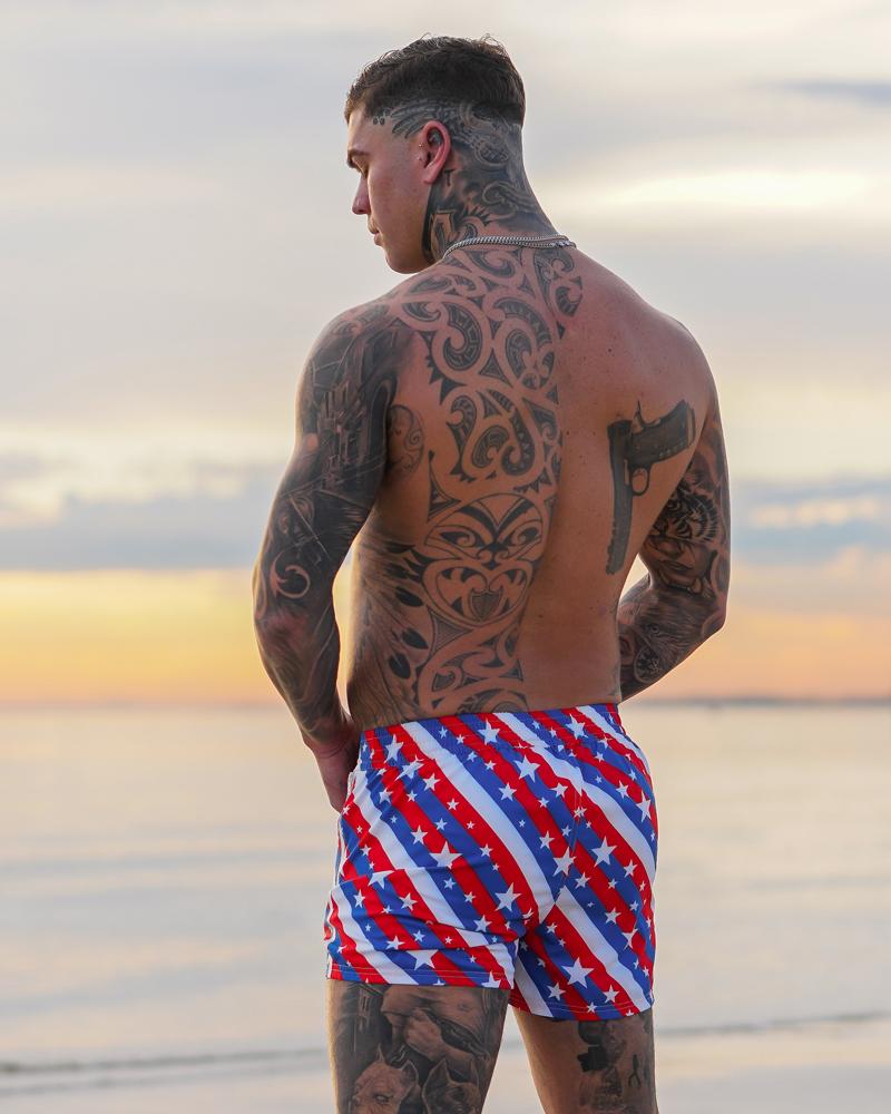 USA Series Swim Trunk - Stars and Stripes Shorts / Board shorts Tucann 