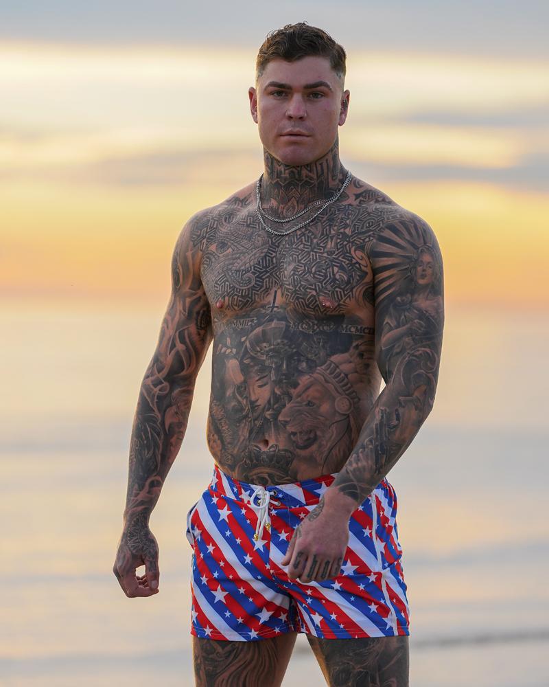 USA Series Swim Trunk - Stars and Stripes Shorts / Board shorts Tucann 